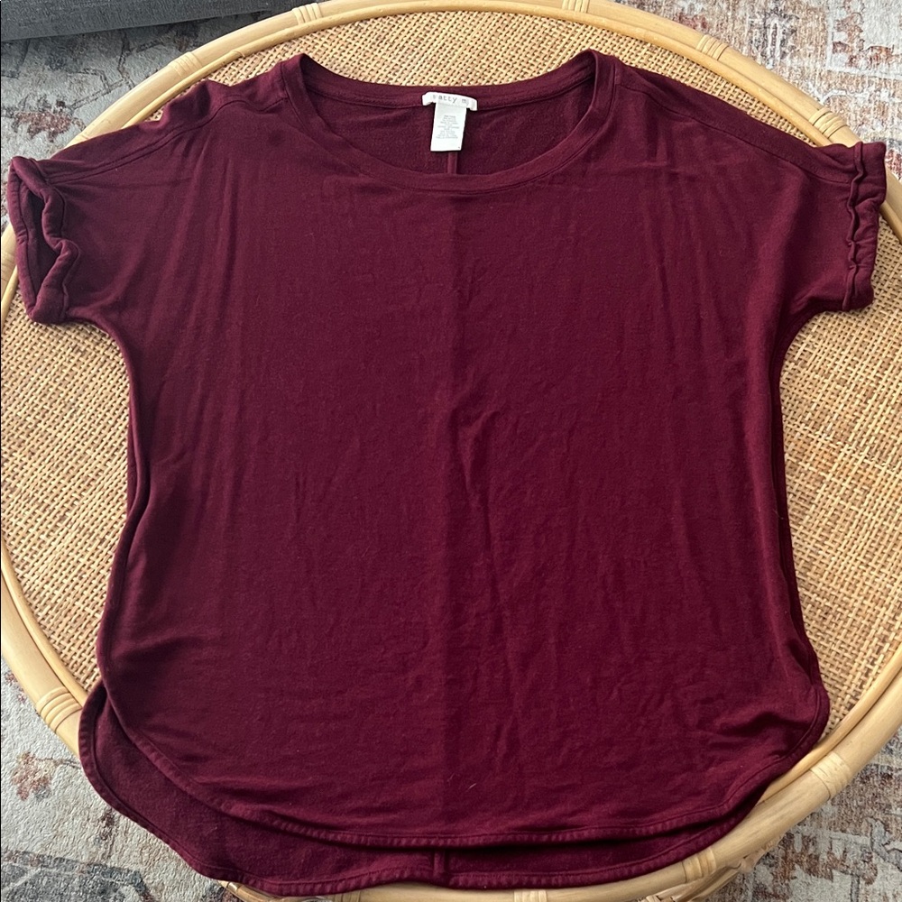 Matty M Short Sleeve Burgundy Tee